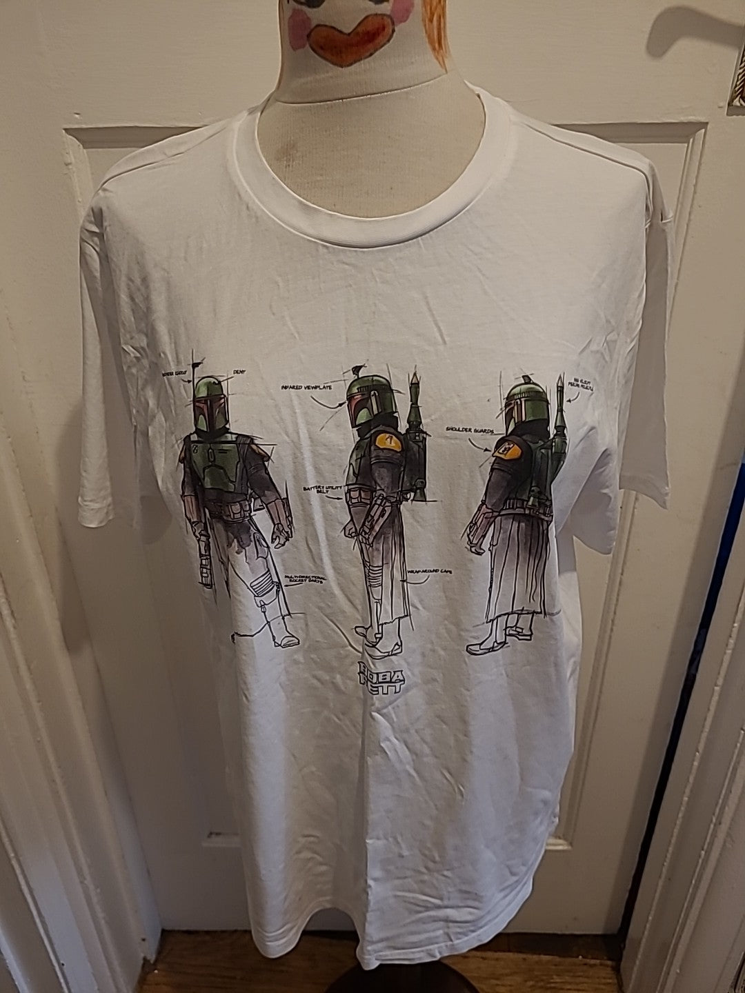 Mens Star Wars Size XL White Printed Short Sleeved Tshirt