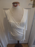 Ladies Mothercare Size 12 Cream Short Sleeved Longline Maternity Top
