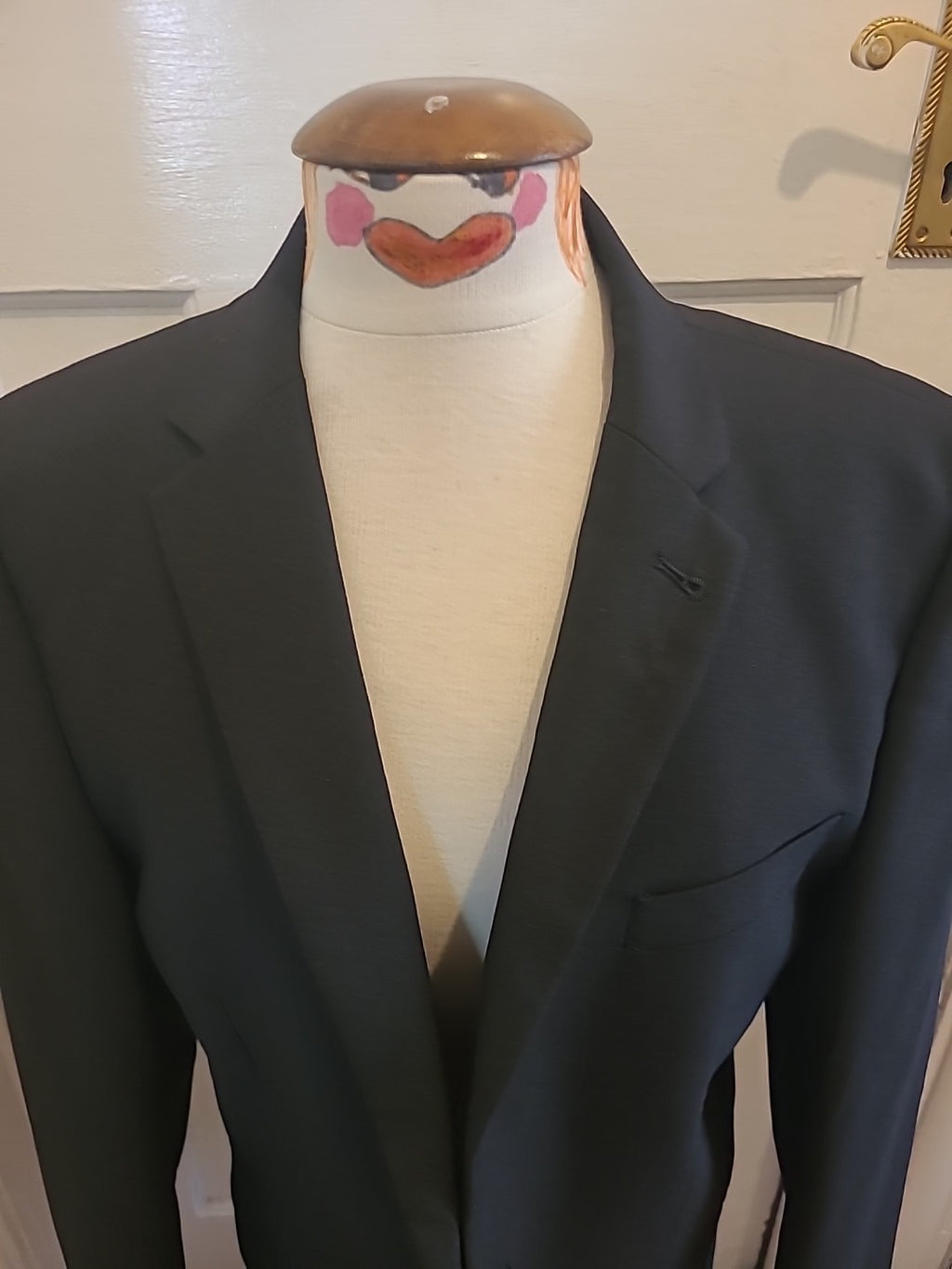 Mens George Size 40L Black Lined Padded Dinner Jacket