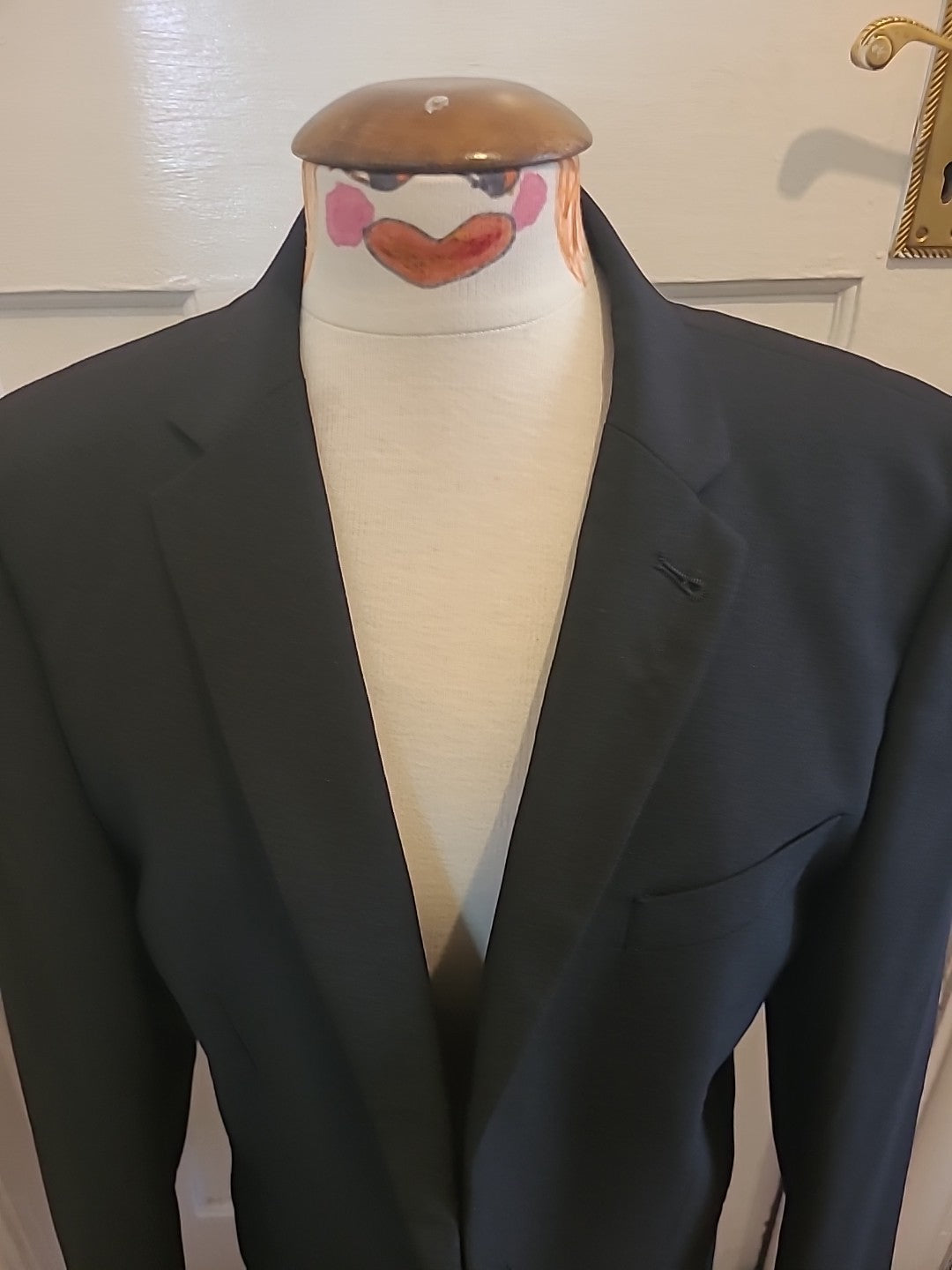 Mens George Size 40L Black Lined Padded Dinner Jacket