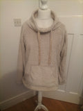 Ladies Size Large Beige Fluffy Pullover Jumper