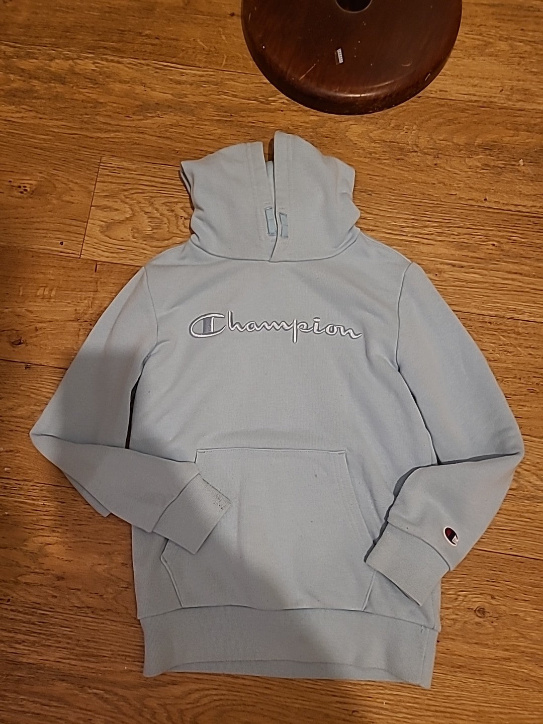 Girls Champion Size 9-10 Years Blue Hoodie