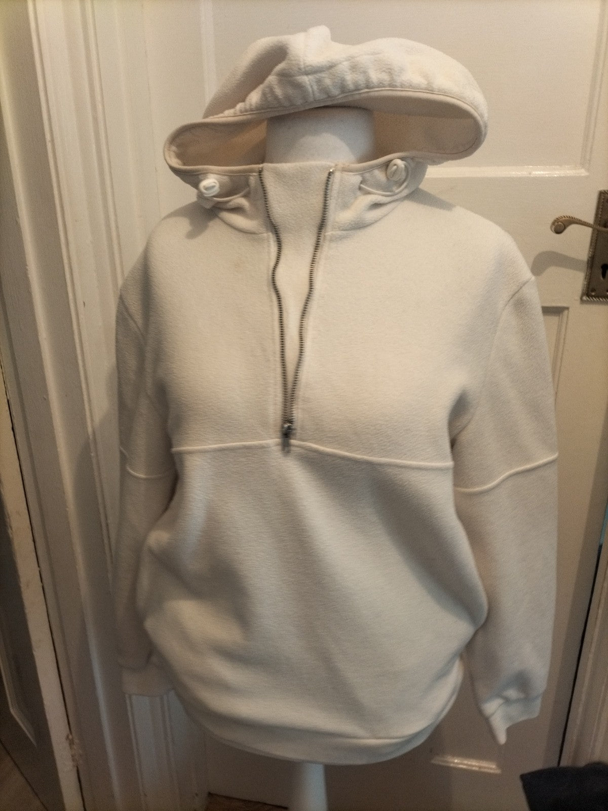 Topman Small Cream Hooded Pullover