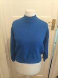 Primark 12-14 Royal Blue Cowl Neck Jumper
