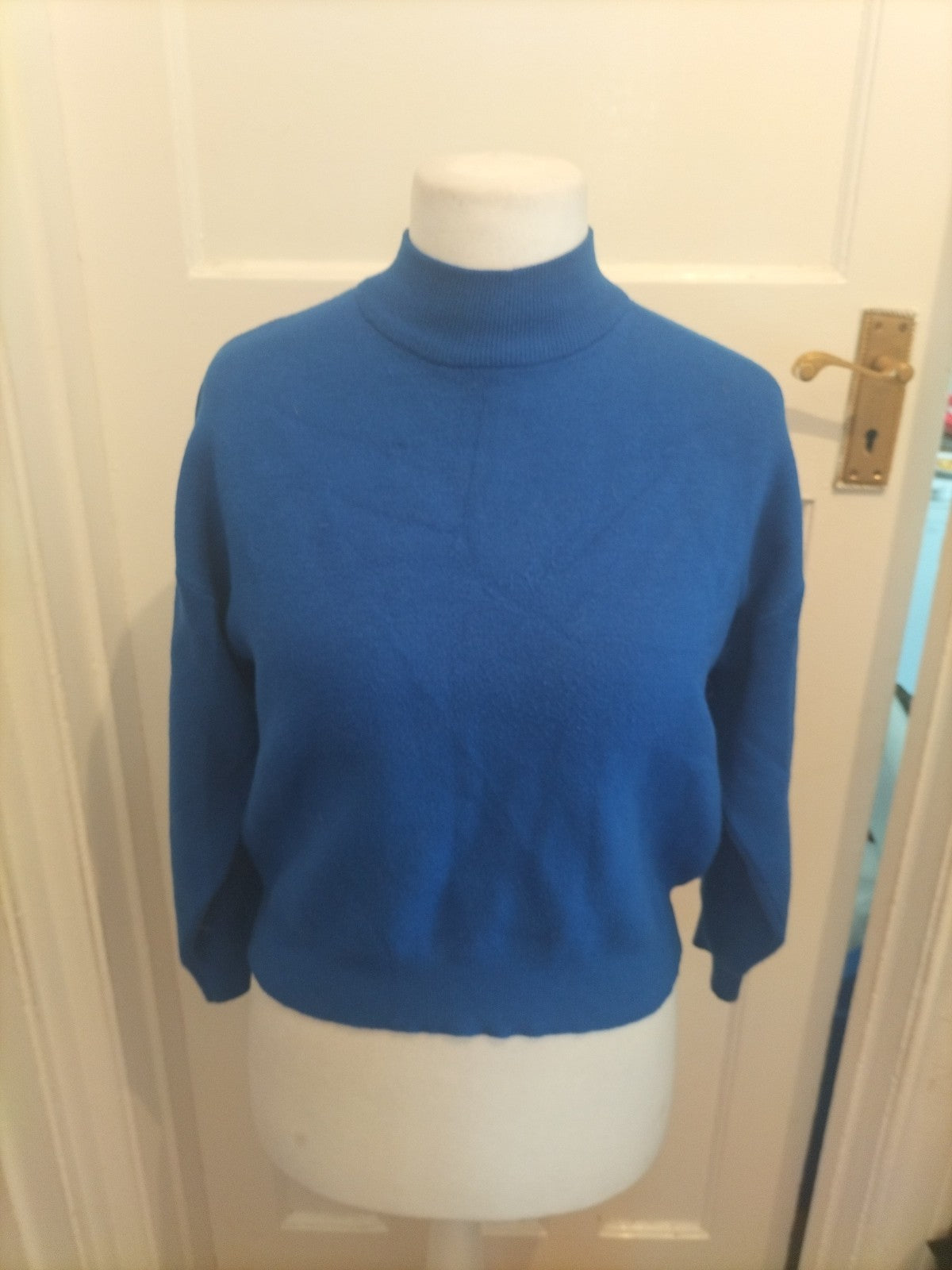 Primark 12-14 Royal Blue Cowl Neck Jumper