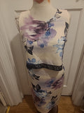 Ladies Lipsy Size 12 Multicoloured Floral Sleeveless Dress