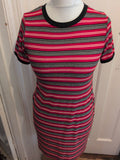 Berskha Medium Red Stripe Short Sleeve Dress