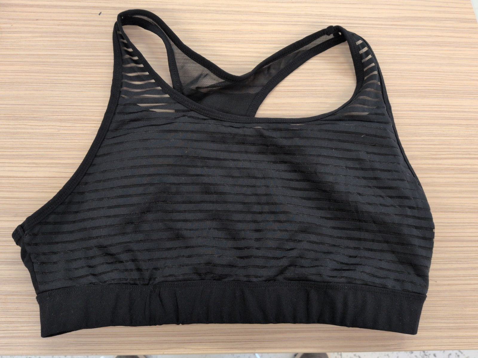 George XL Black Padded Sports Bra