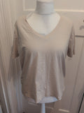 Primark 18-20 XL Stone Beige V Neck Short Sleeve T-shirt