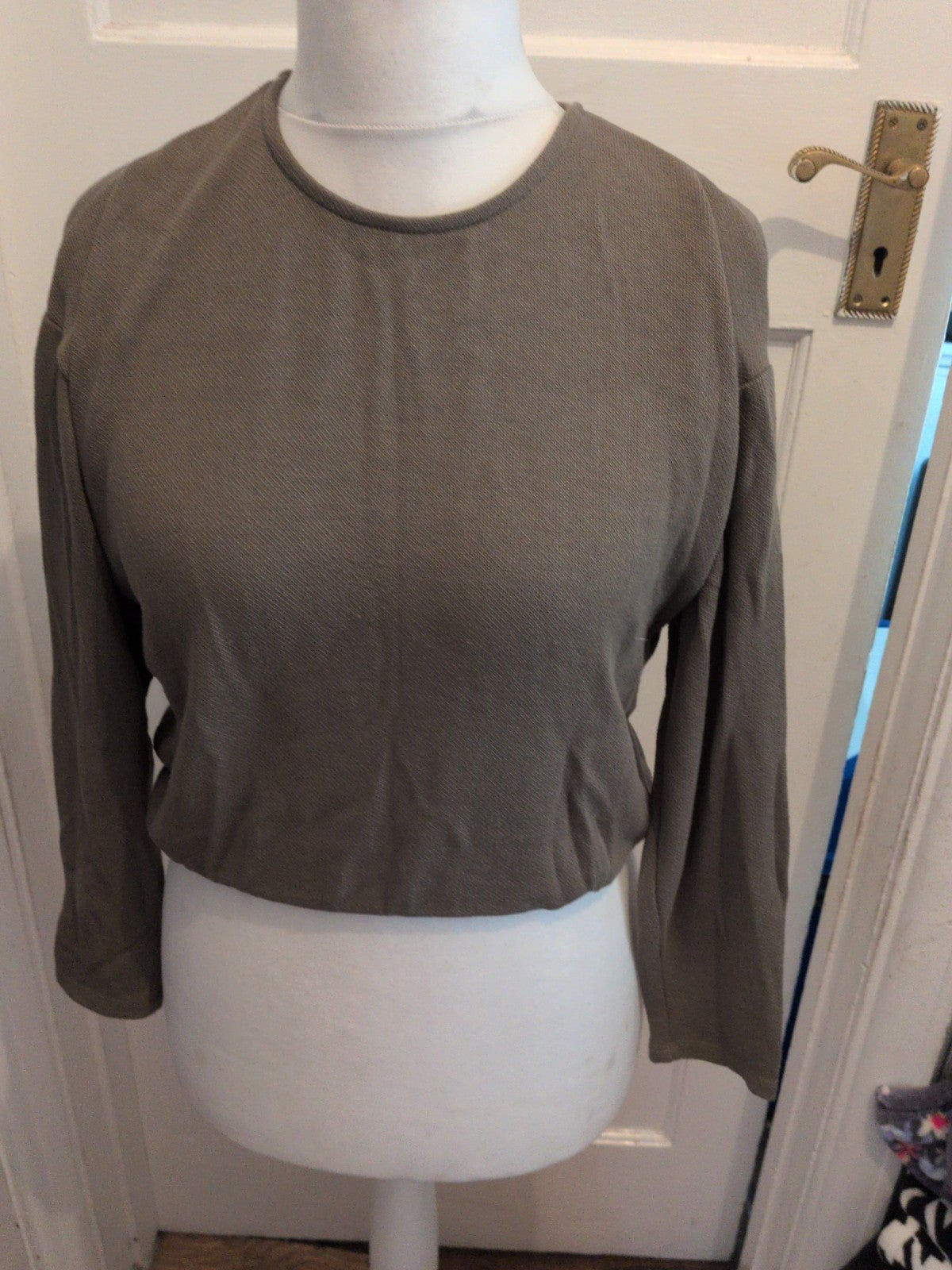 Zara Medium Green Khaki Long Sleeve Jumper Ladies