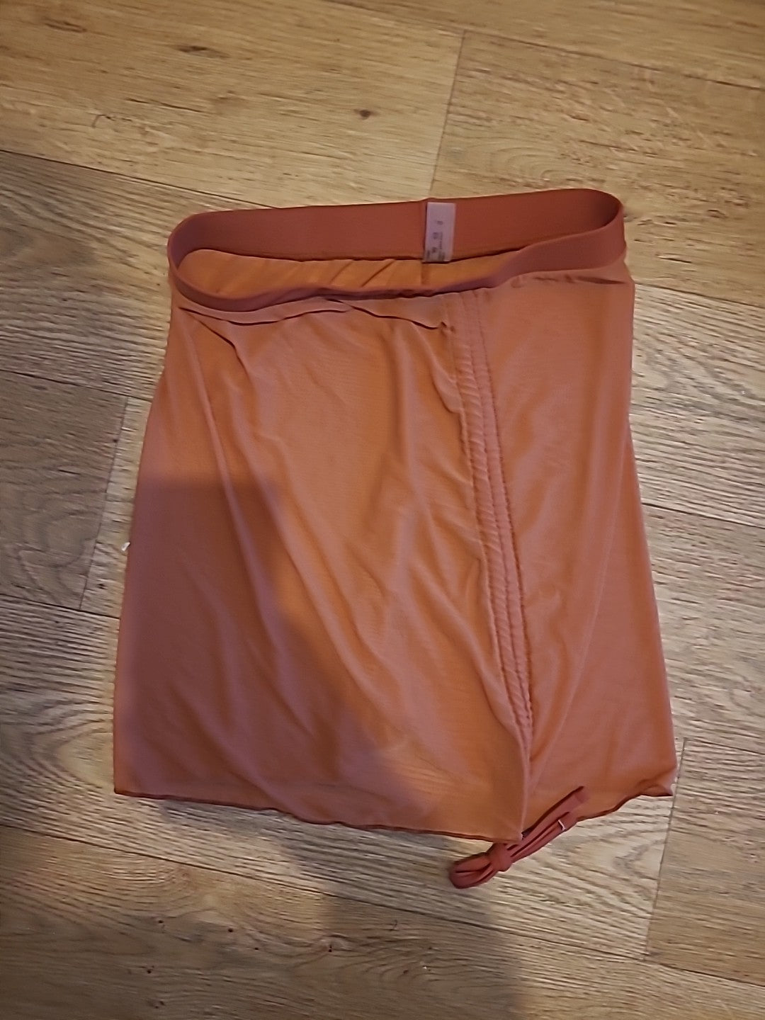 Ladies Size Small Orange Mesh Skirt