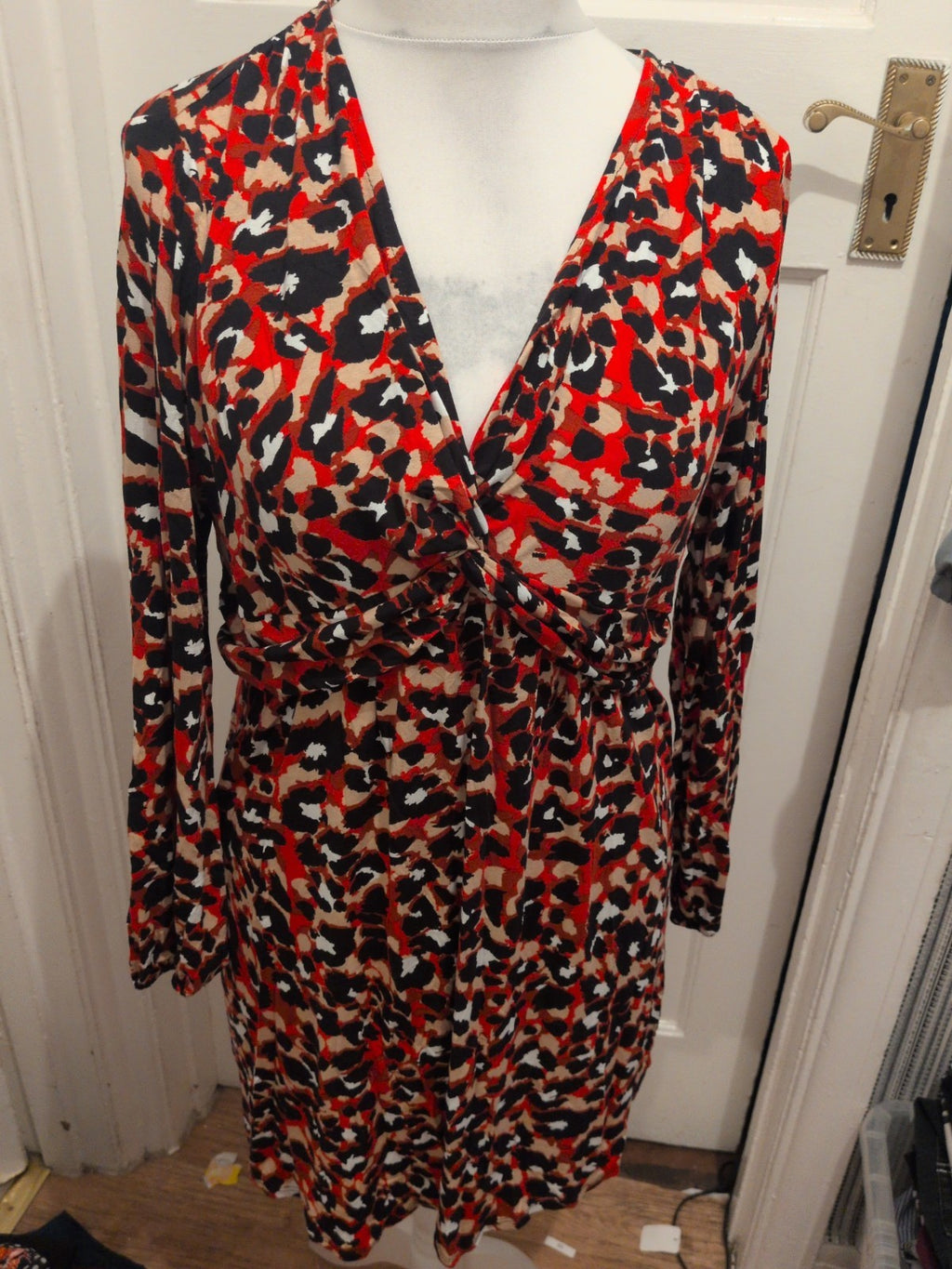New Look Petite 16 Multicoloured Long Sleeve Dress