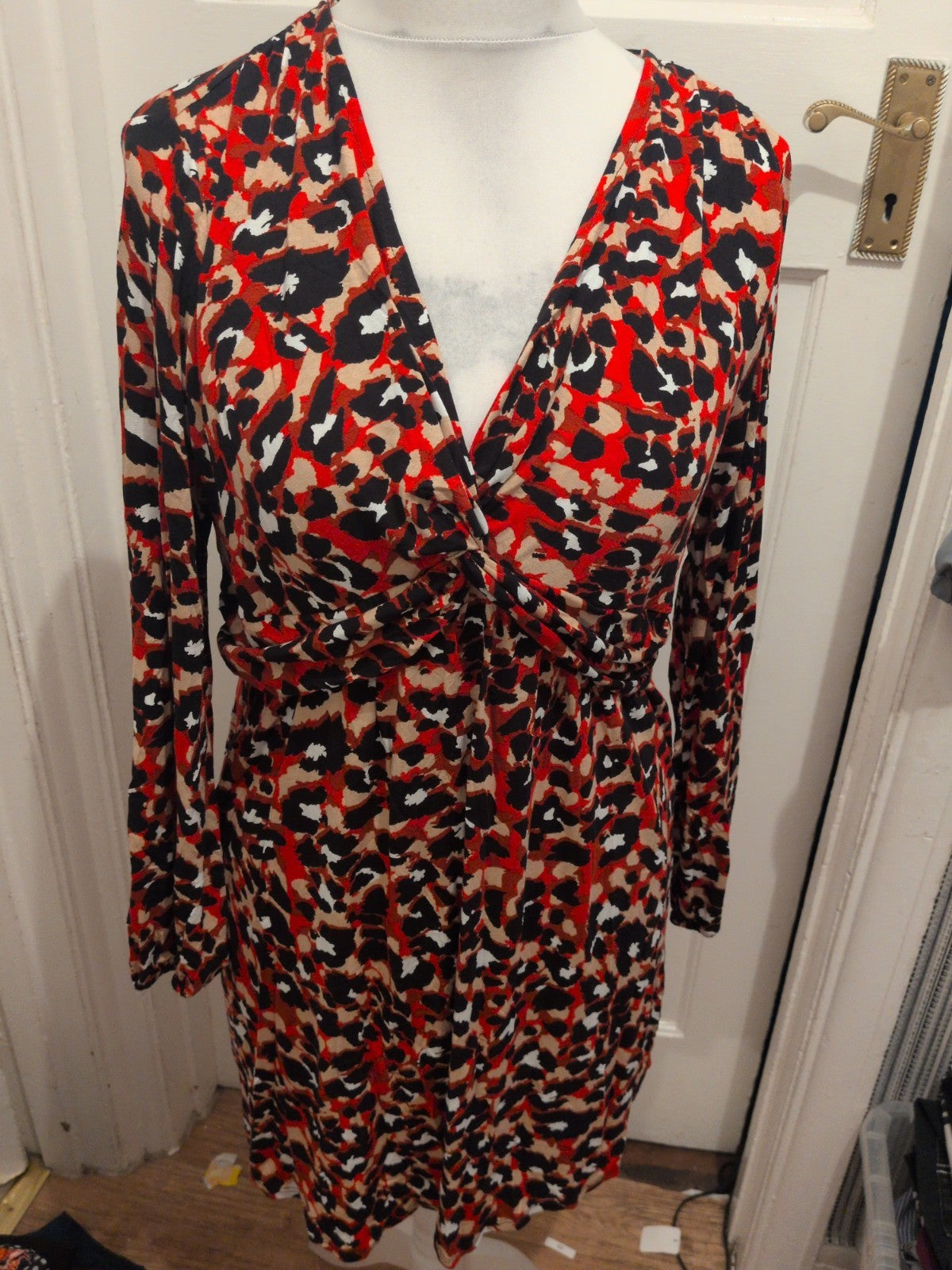 New Look Petite 16 Multicoloured Long Sleeve Dress