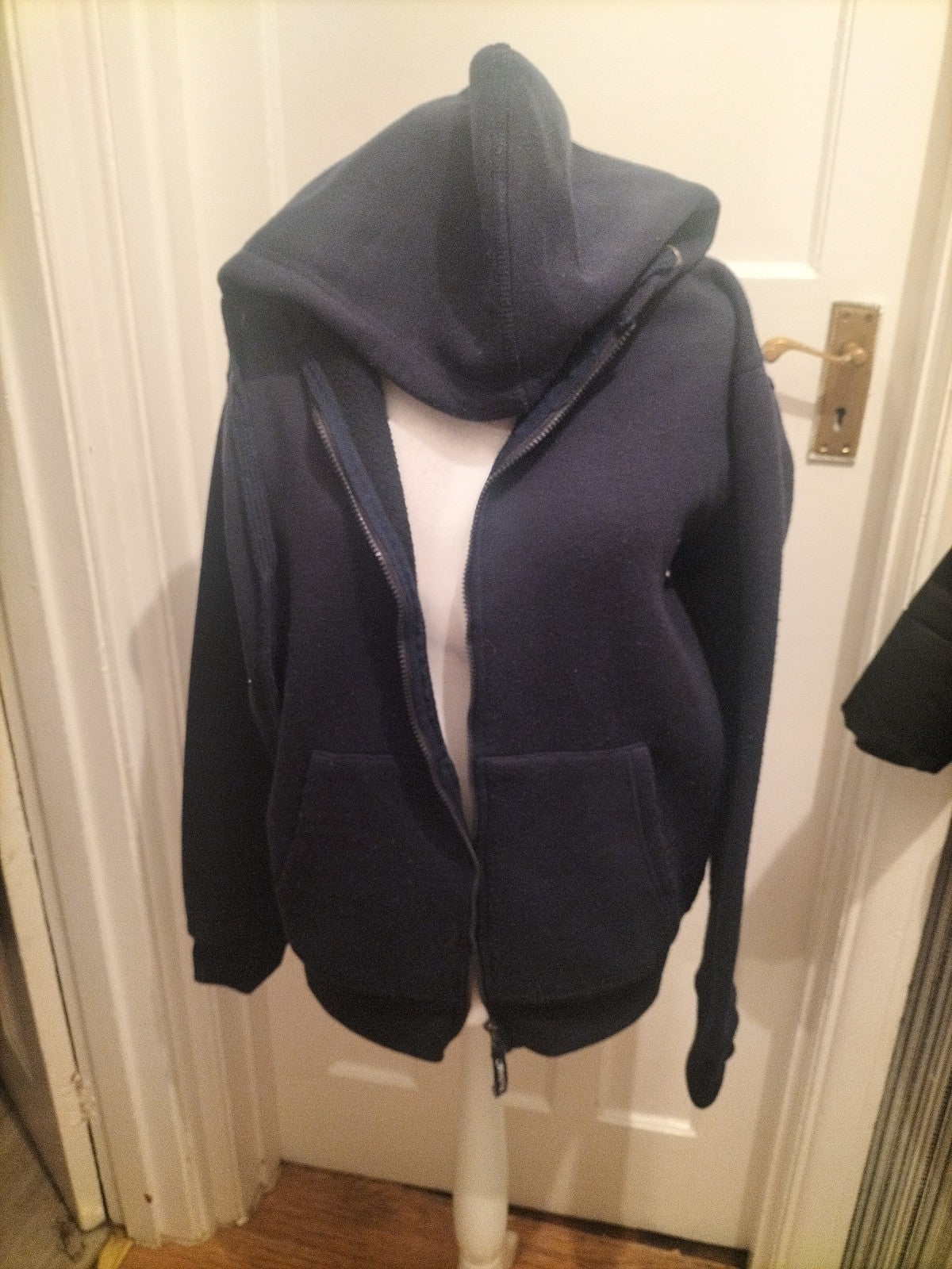 Mens Crystal Size Large Navy Full Zip Hoodie