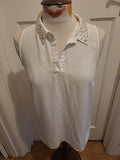 Ladies Next Size 8 White Sleeveless Pearl Detailed Neck