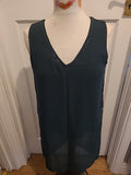 Ladies Next Size 12 Dark Green Lined Sleeveless Blouse