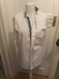 Mens F&F Size 15.5 Tailored Fit Long Sleeved Navy Trim Shirt