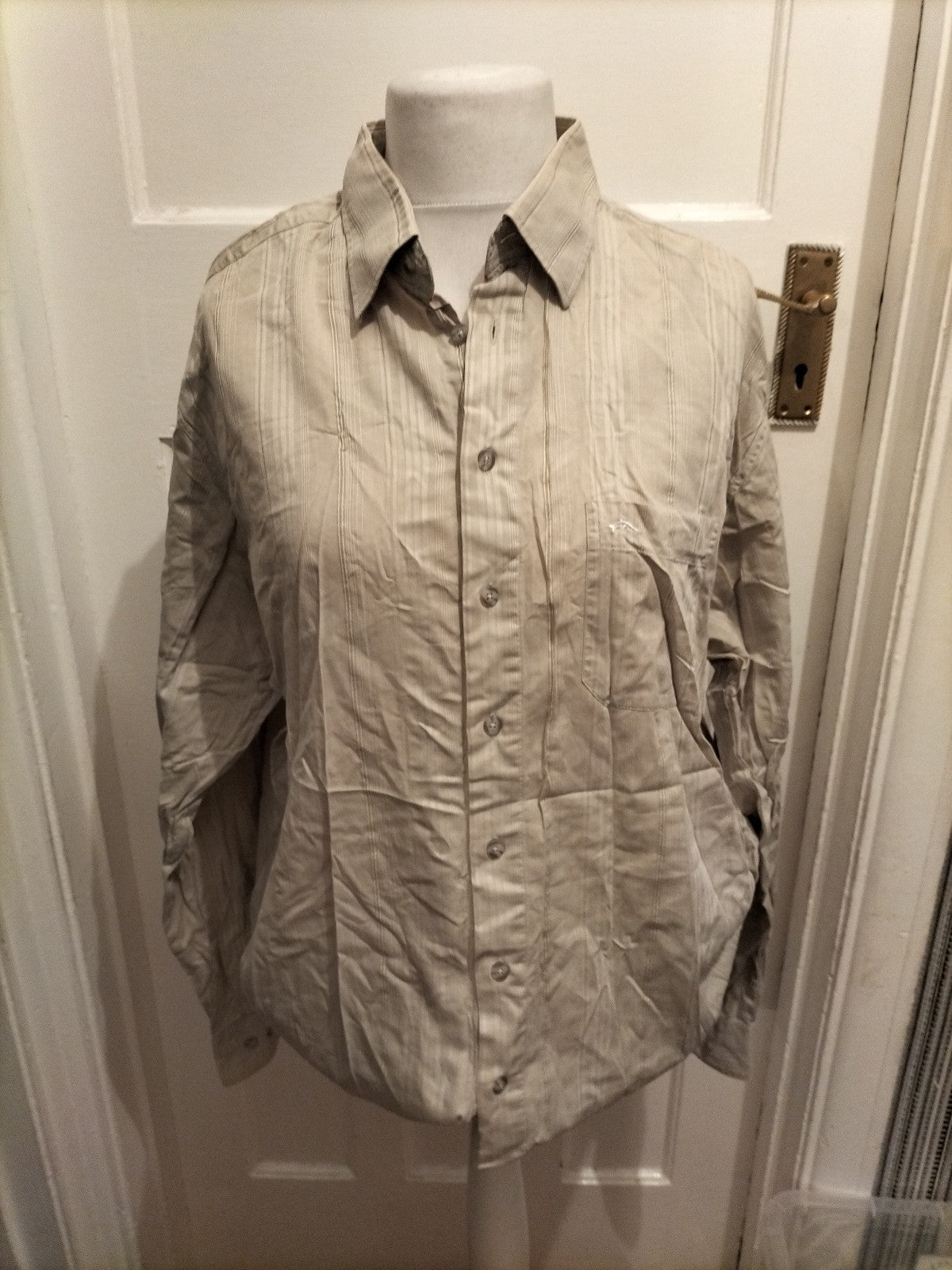Mens McKay Size XL Natural Long Sleeved Shirt