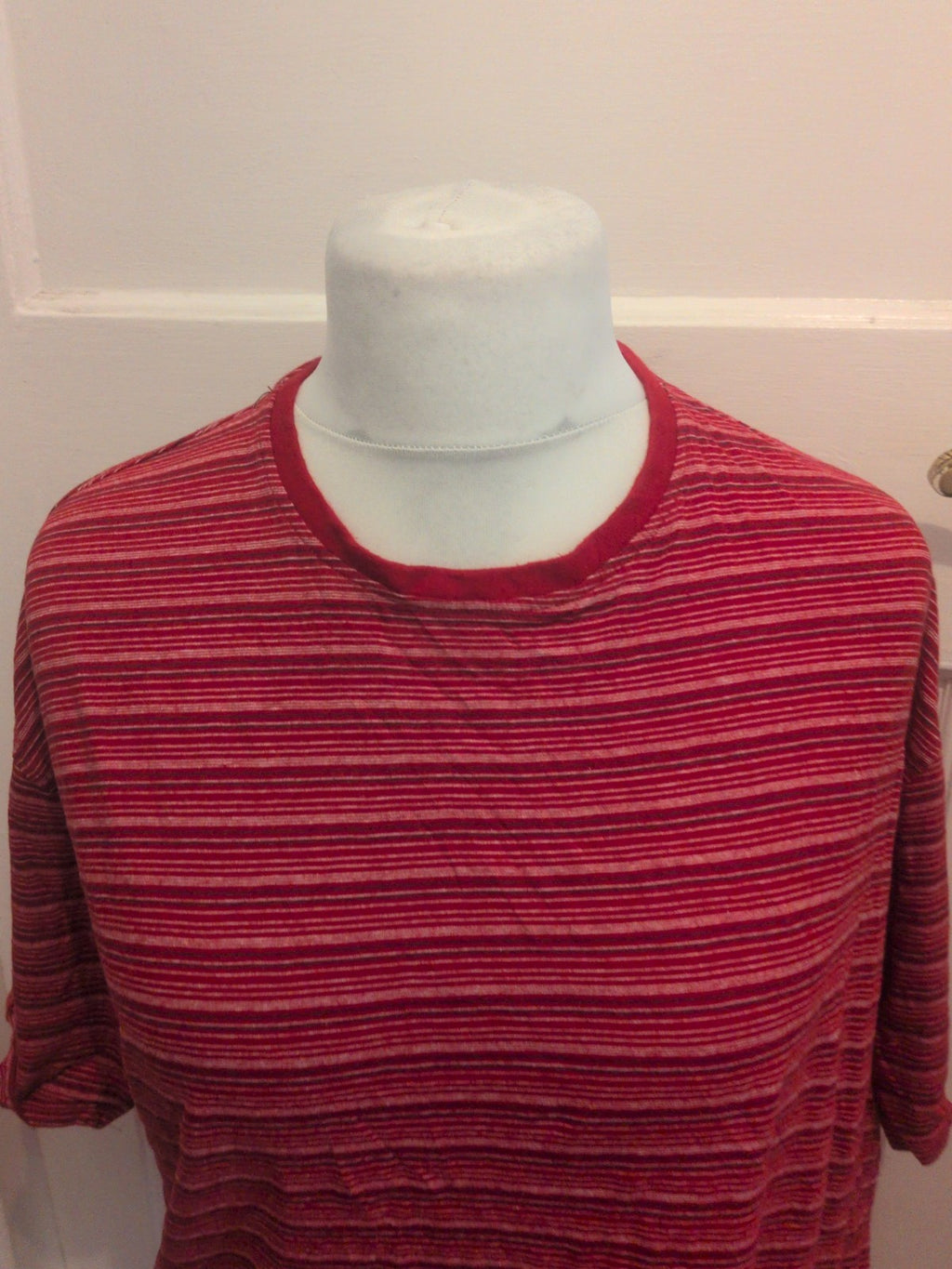 James Pringle 2XL Red Stripey Short Sleeve T-shirt