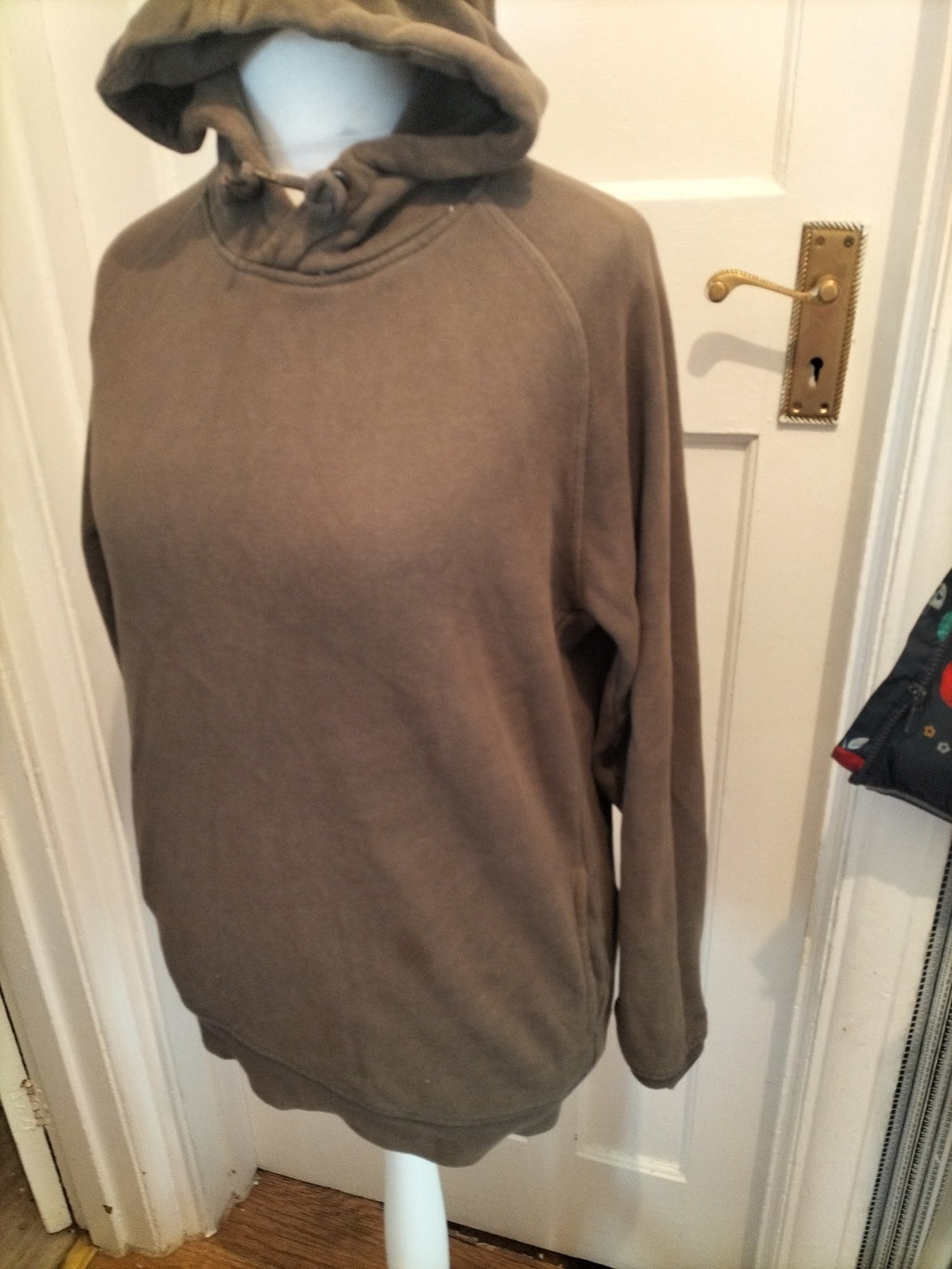 Mens Tu Man Size M Khaki Green Pullover Hoodie
