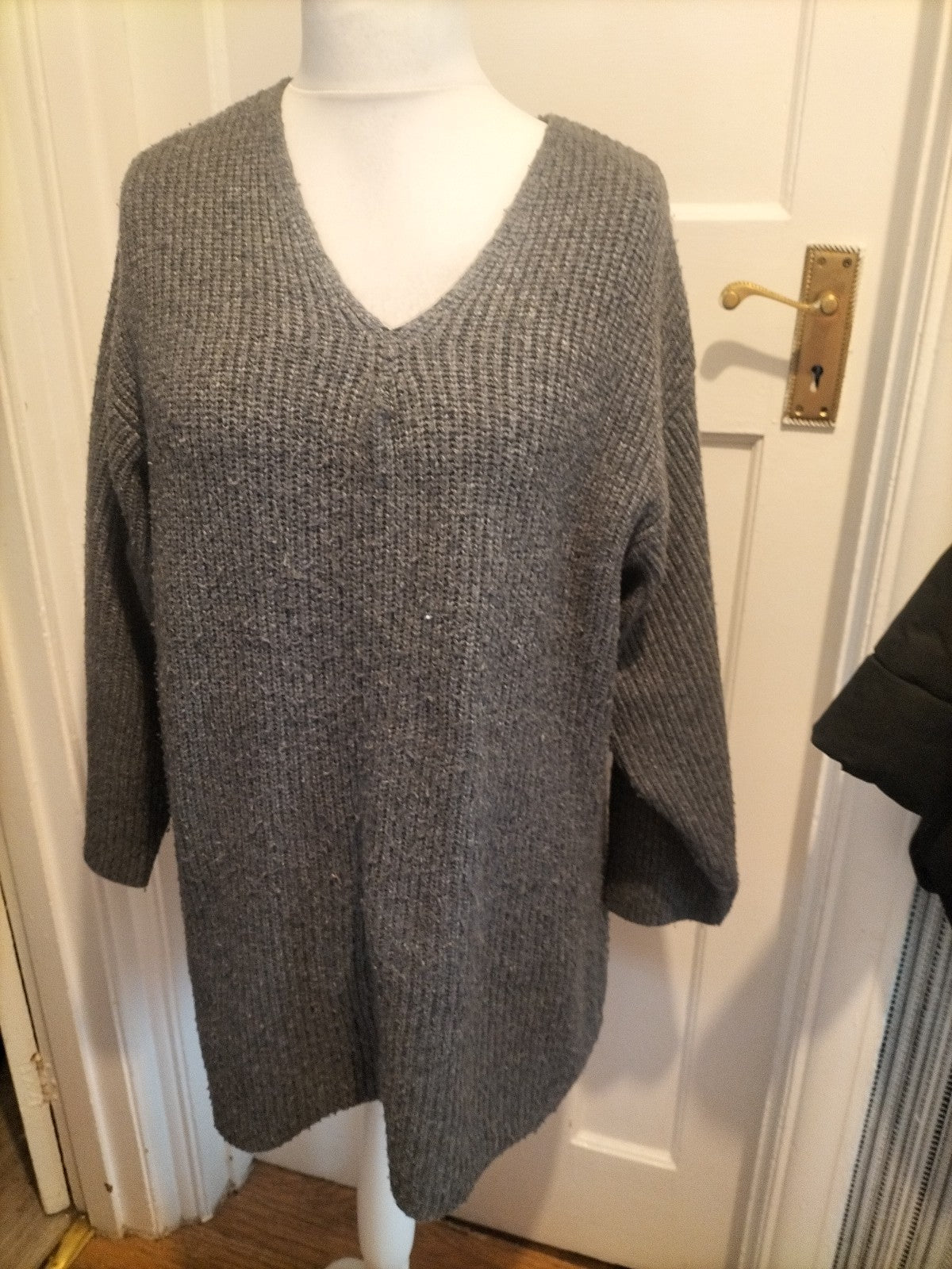 Ladies Size Medium H&M Grey Oversized Jumper