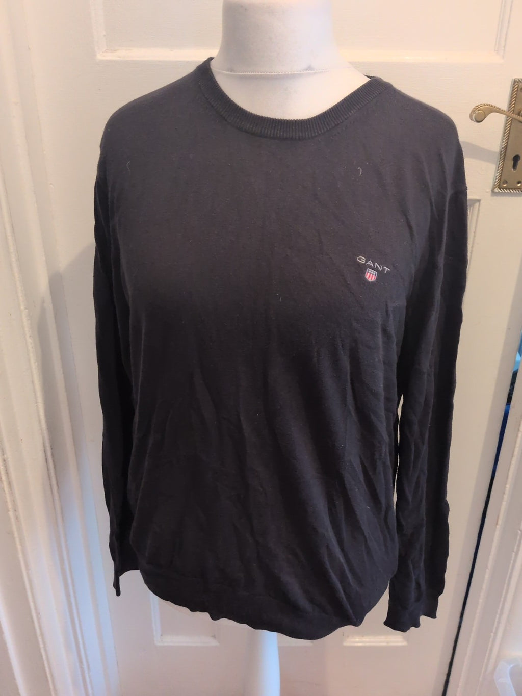 Gant Medium Black Long Sleeve Pullover Jumper