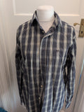Cottonfield XL Navy Check Long Sleeve Shirt
