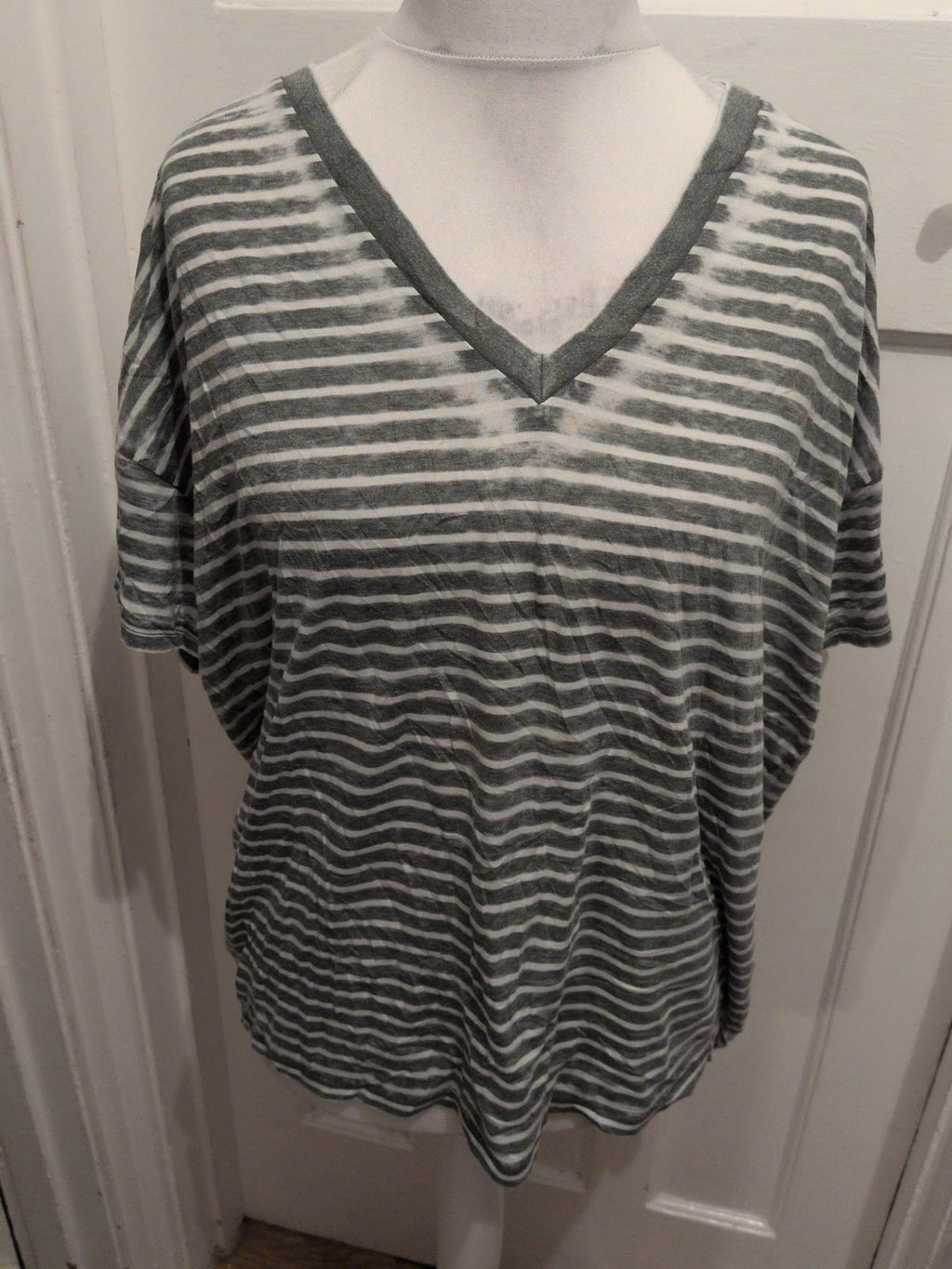 ASOS 12 Green And White Stripe Short Sleeve T-shirt