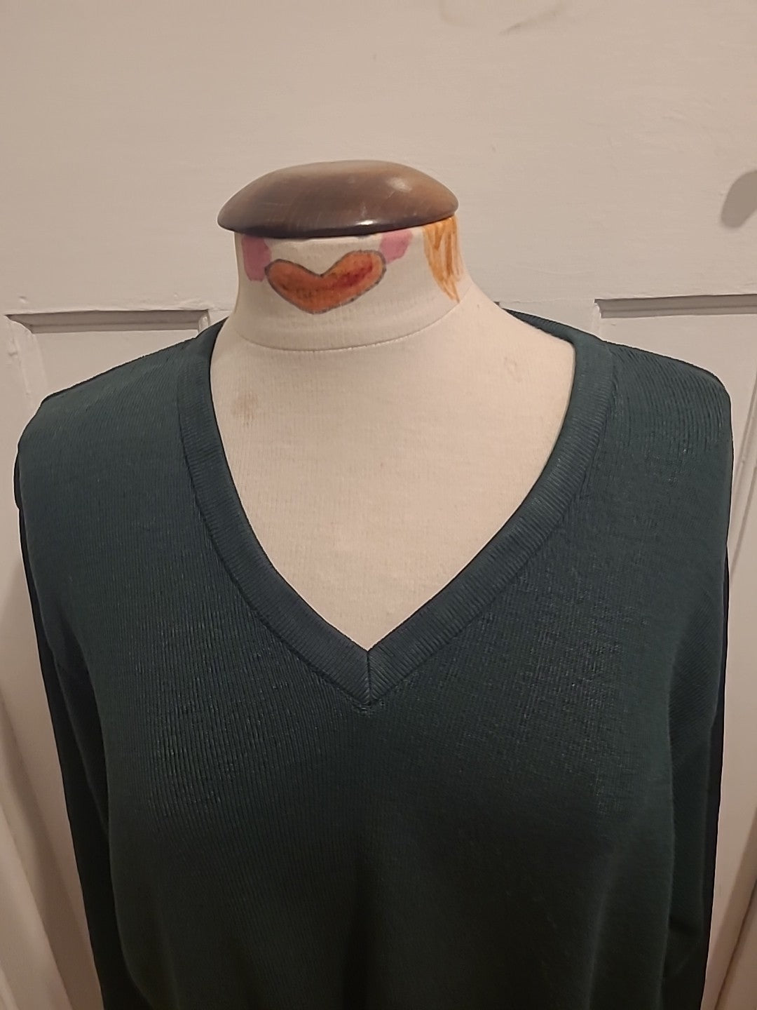 Mens TPA Balmoral Size 44" Green Long Sleeved Pullover Jumper