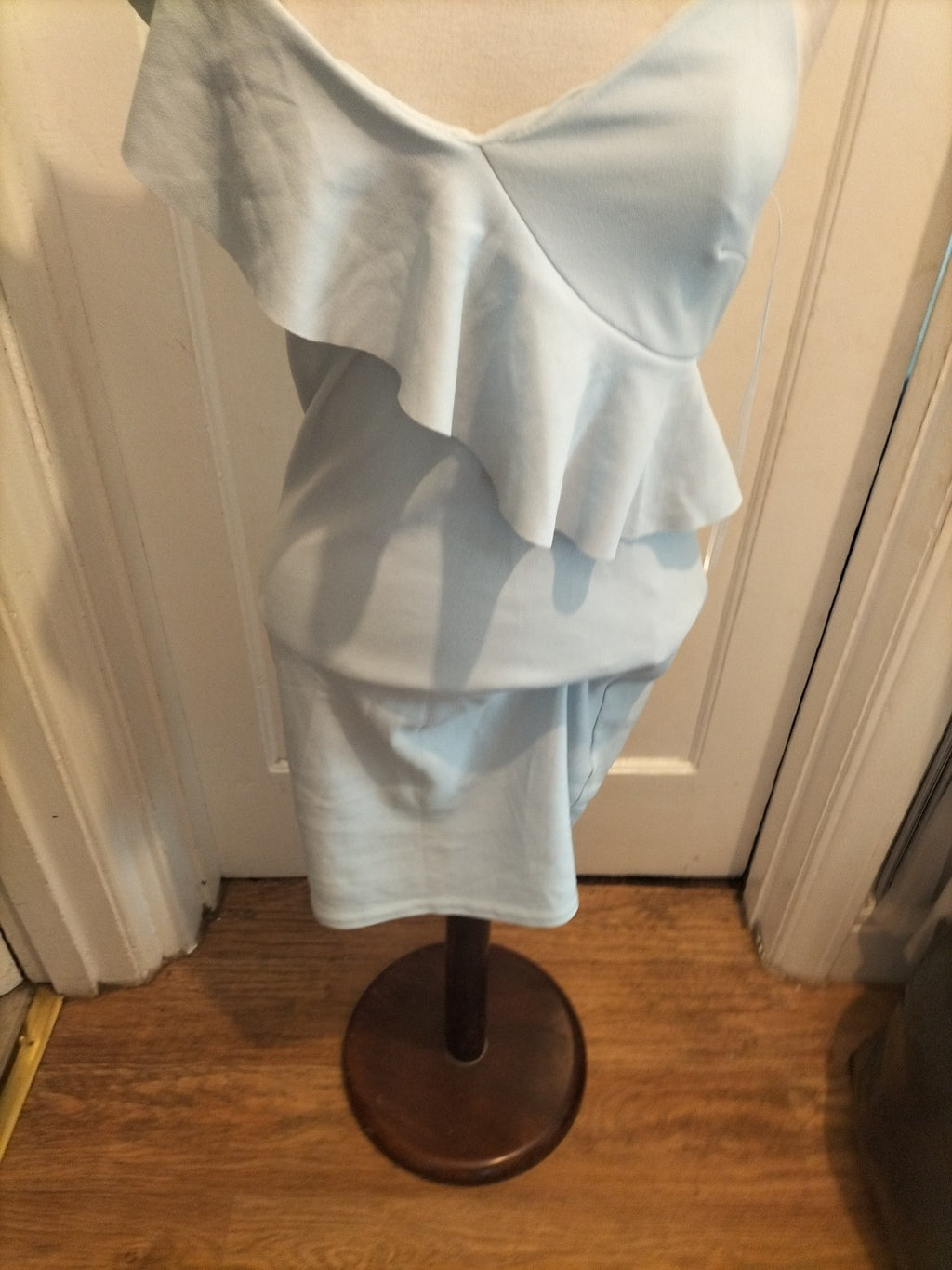 Ladies New Look Size 10 Pale Blue Sleeveless Short Dress