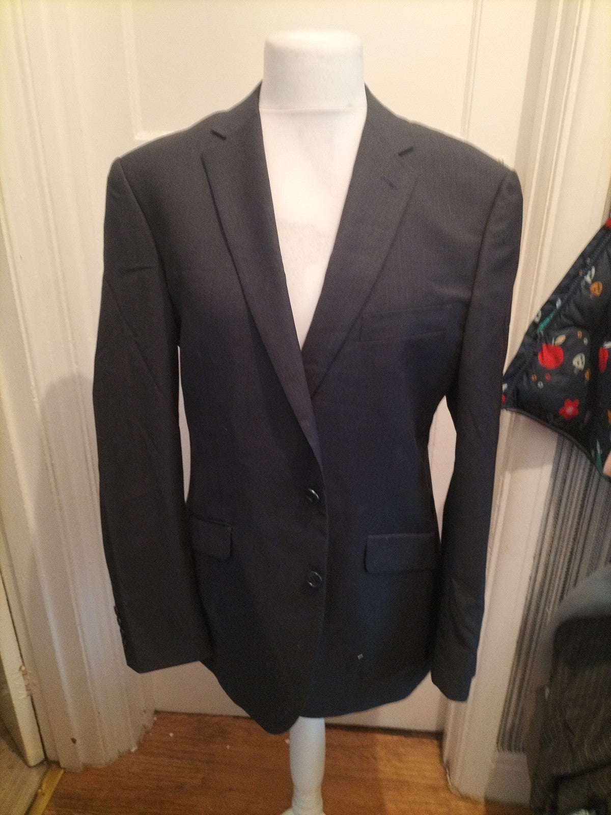 Mens Marks And Spencer Tailoring Size 42M Blue Padded Lined Blazer