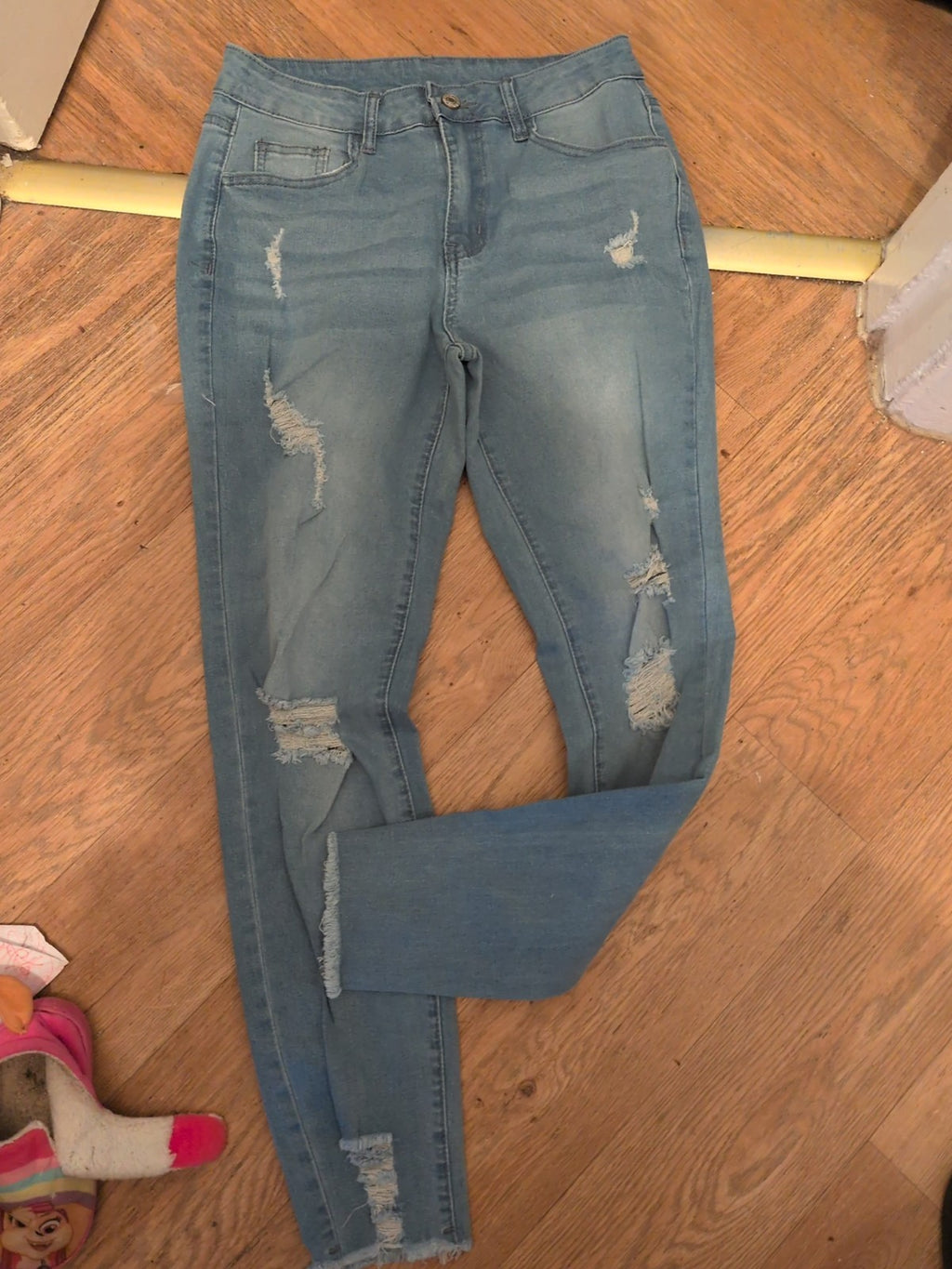 Medium Denim Ripped Jeans