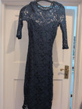 Primark 8 Teal Lacey Long Sleeve Dress