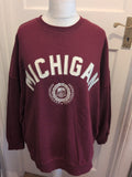 Ladies George Size 16 Purple Michigan Print Jumper