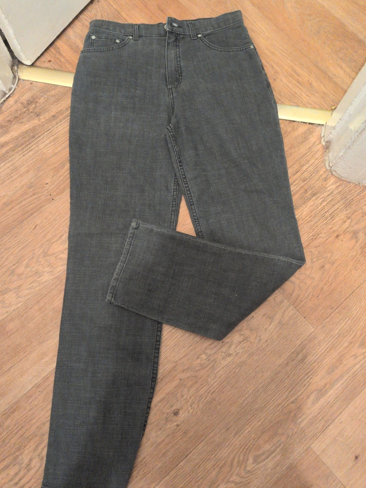 Ladies Marks And Spencer Size 12 Long Grey Jeans