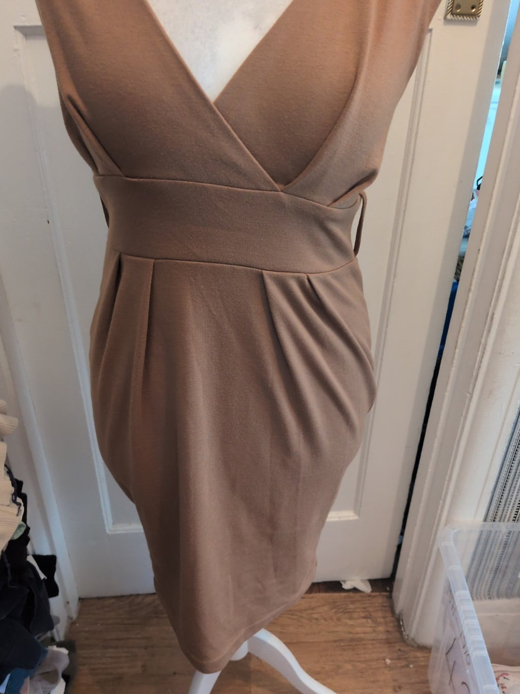 Dorothy Perkins 12 Brown Sleeveless Padded Dress