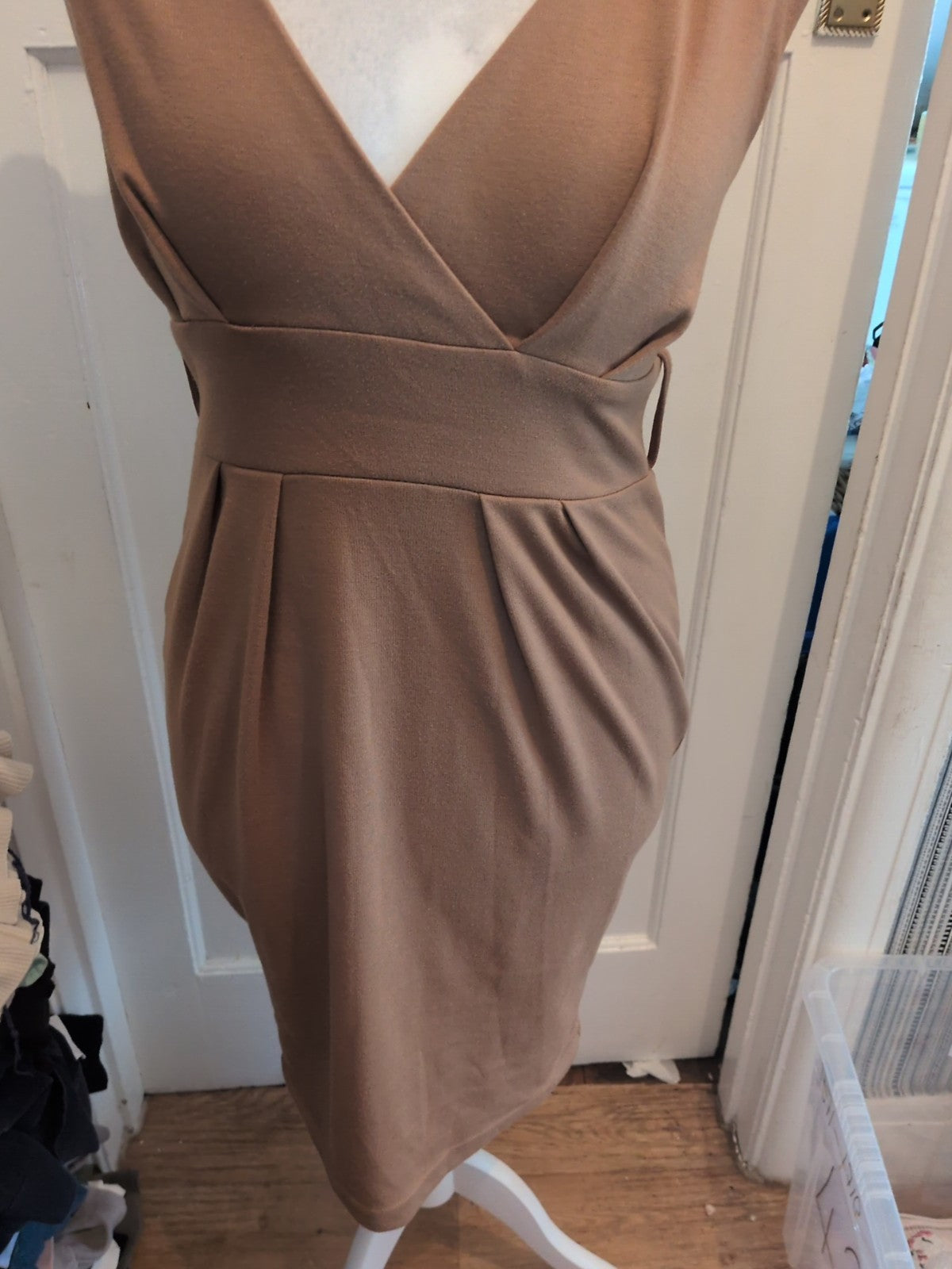 Dorothy Perkins 12 Brown Sleeveless Padded Dress
