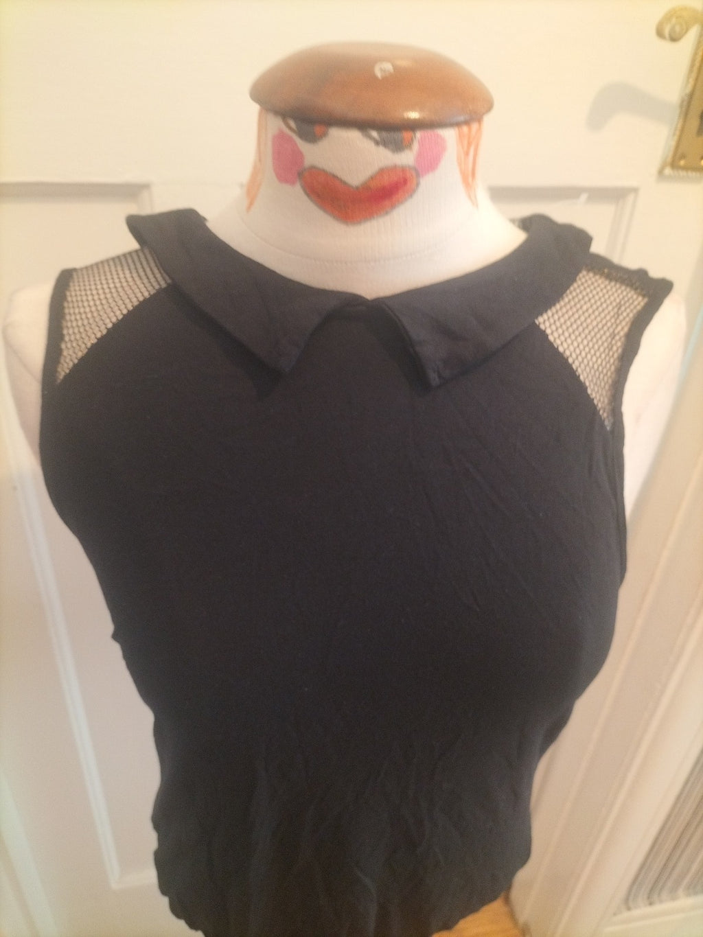 Ladies Primark Size 10 Black Sleeveless Tshirt