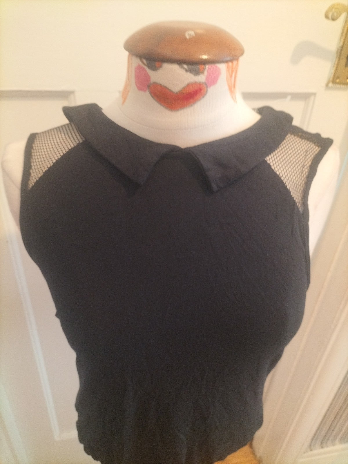 Ladies Primark Size 10 Black Sleeveless Tshirt