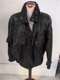 Real Leather Medium Black Lined Jacket