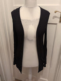 New Look 14 Black Long Sleeve Open Blouse