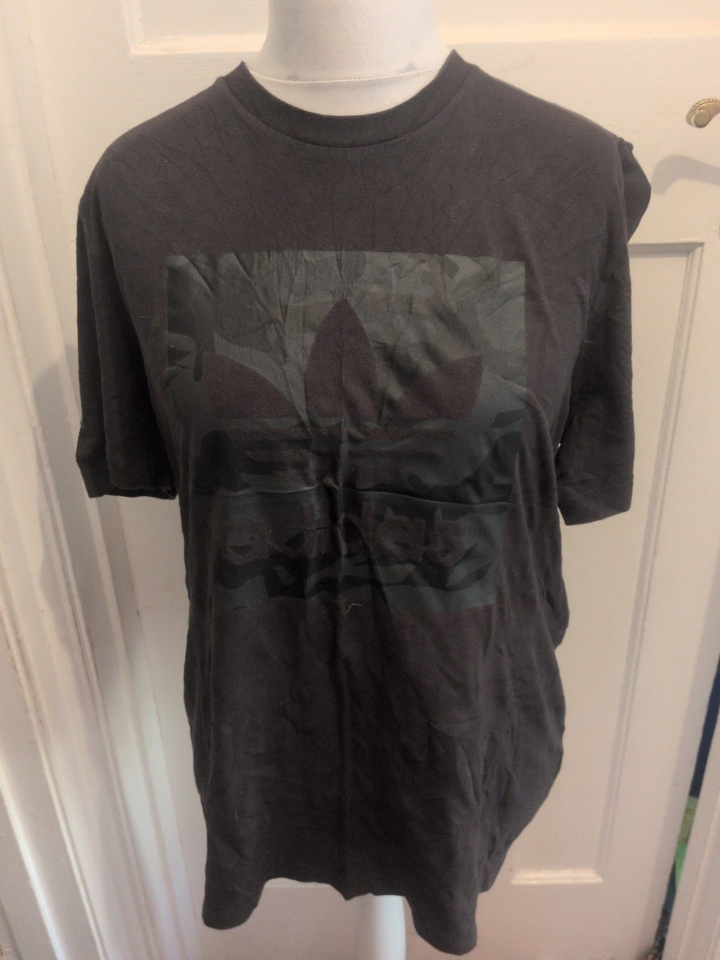 Adidas Large Black Print Short Sleeve T-shirt