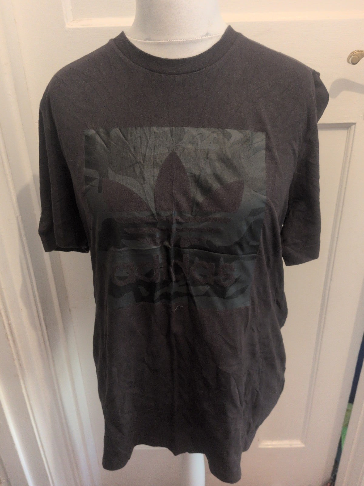 Adidas Large Black Print Short Sleeve T-shirt