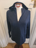 Mens Peak Velocity Size Medium Navy Pullover Hoodie