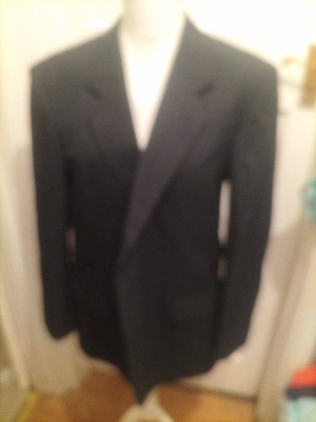 Marks And Spencer 44" Medium Navy Pinstripe Long Sleeved Suit Jacket