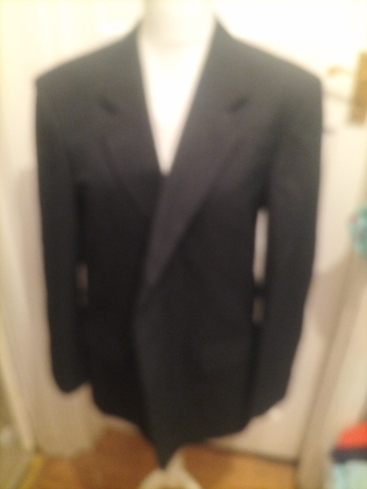 Marks And Spencer 44" Medium Navy Pinstripe Long Sleeved Suit Jacket
