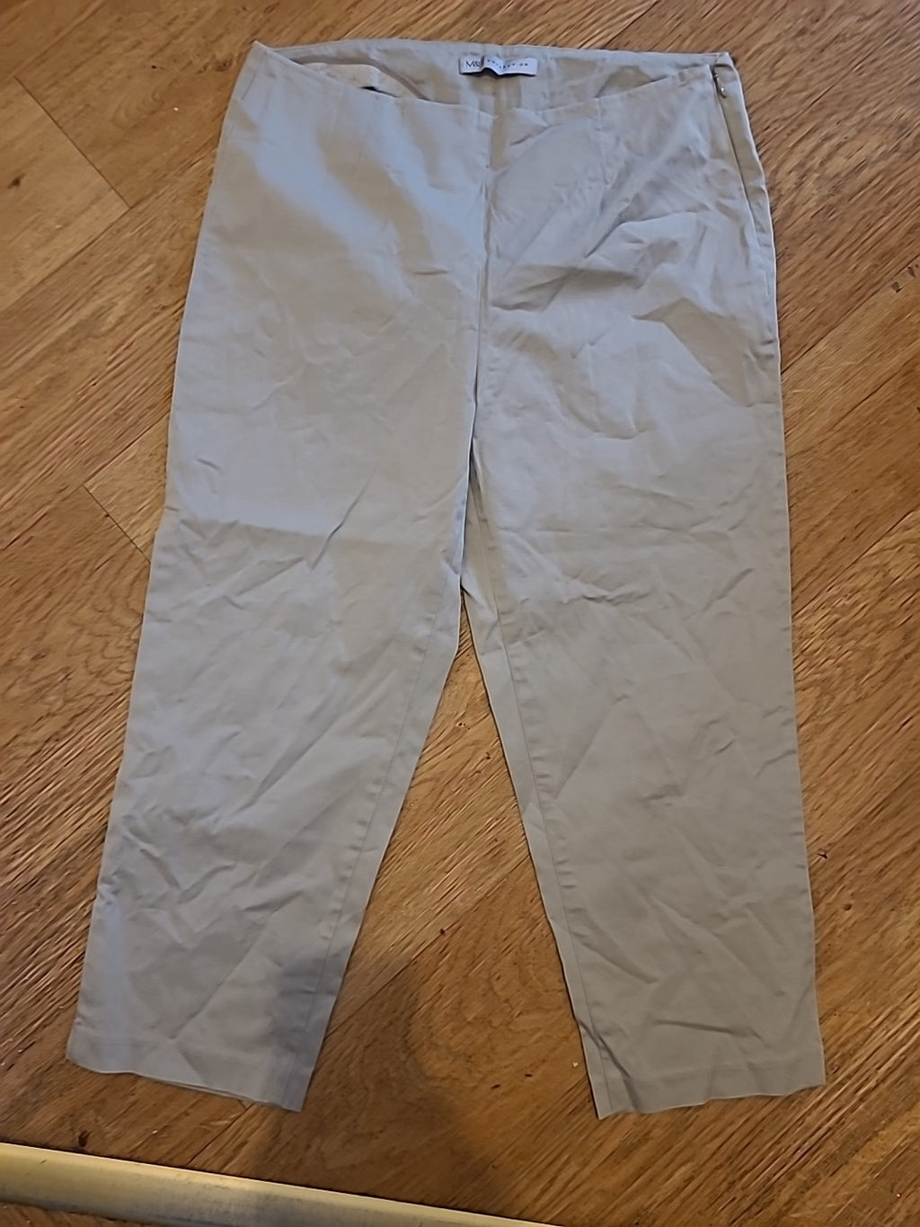 Ladies M&S Collection Size 12S Stone Colour Trousers