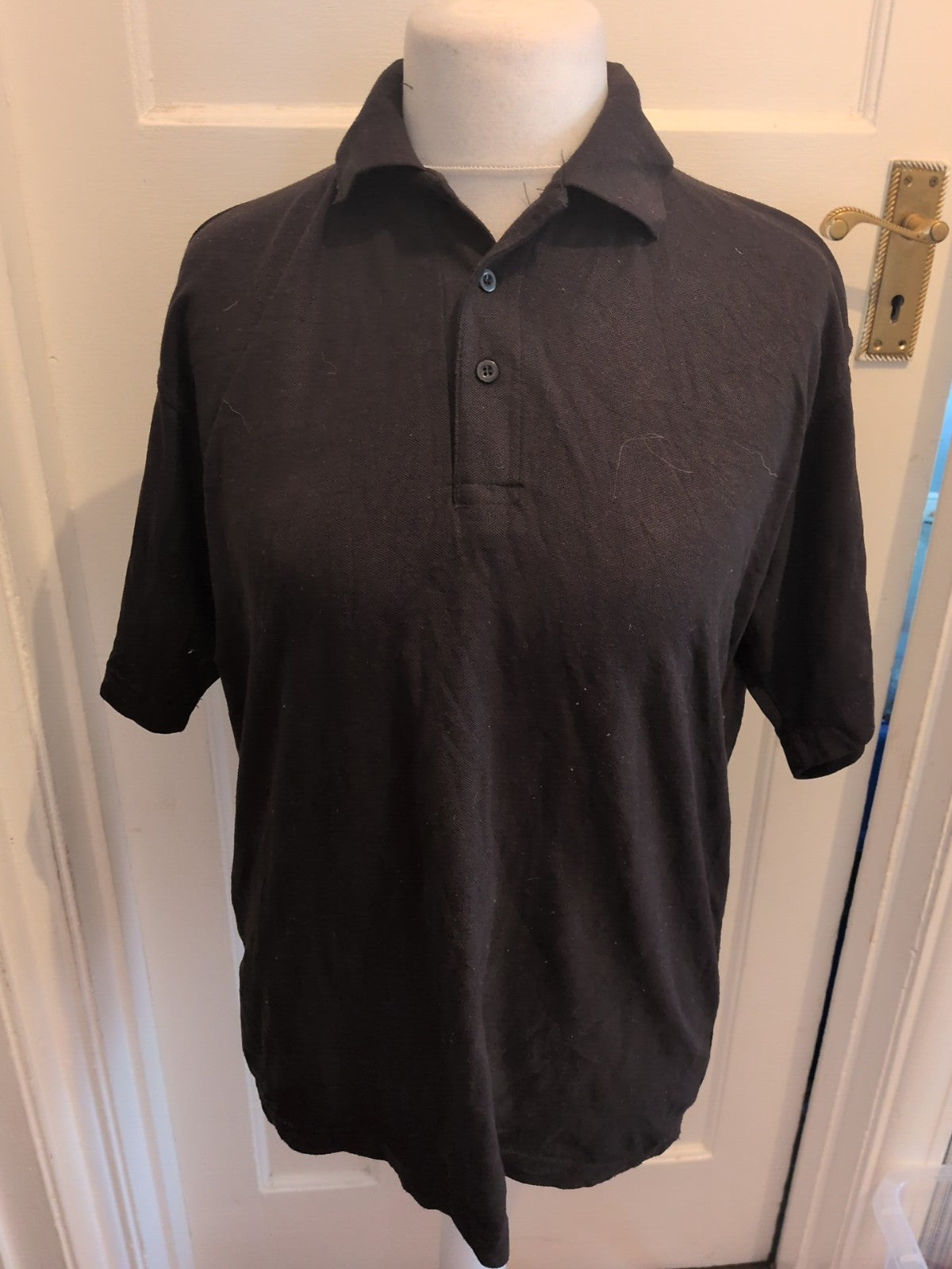 Uneek Large Black Short Sleeve Polo
