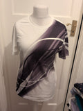 Shein Small White Black Grey Short Sleeve T-shirt