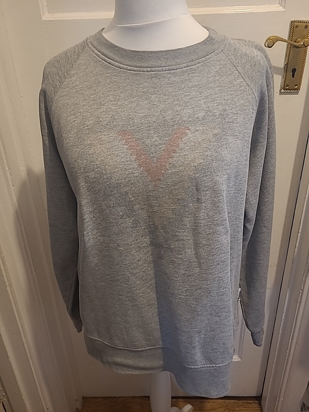 Mens Beyond The Valley Size XL Grey Print Sweatshirt